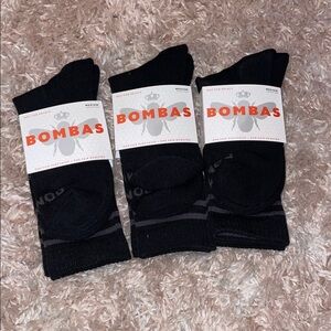 Bombas Men's Black and Gray Athletic Socks